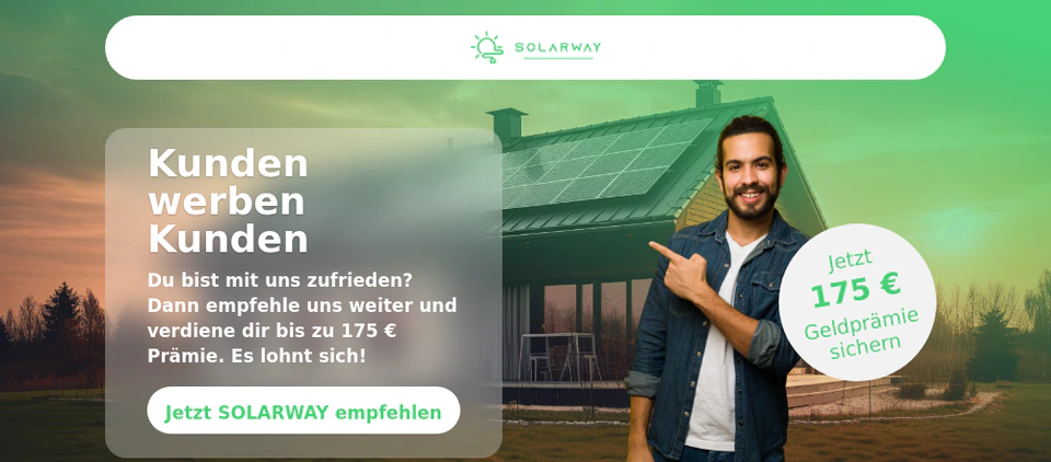 Startansicht der Empfehlungsseite von SOLARWAY